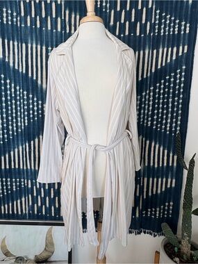 Bare Necessities Cream & White Striped Robe